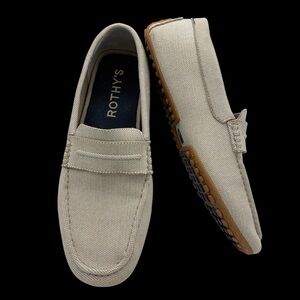 Rothy’s Men’s US Size 12.5 Khaki Driving Loafer Mocassins Shoes MSRP $189 *READ*